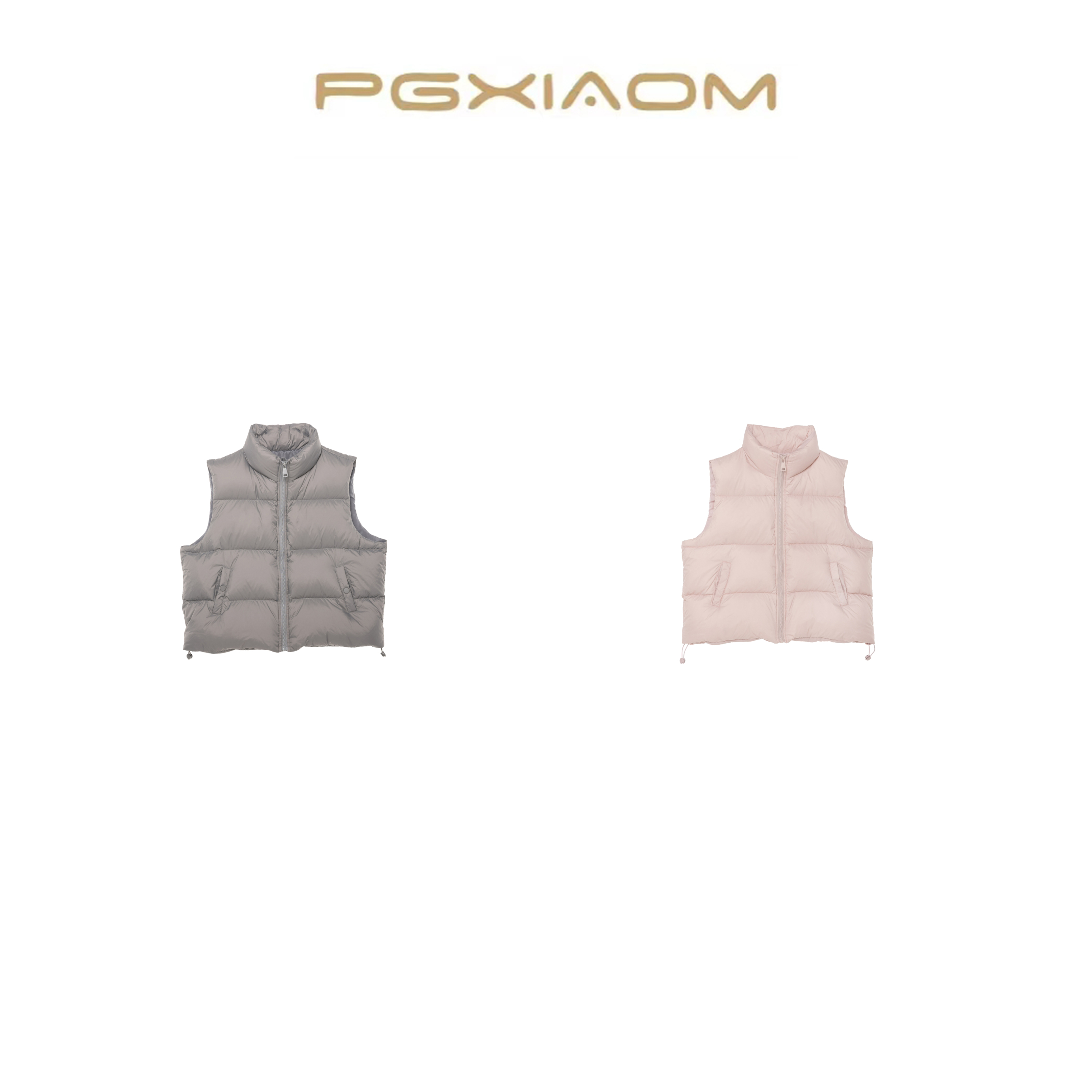 【PGXIAOM】润秀定制灰 粉两色羽绒马甲MJ10658                   