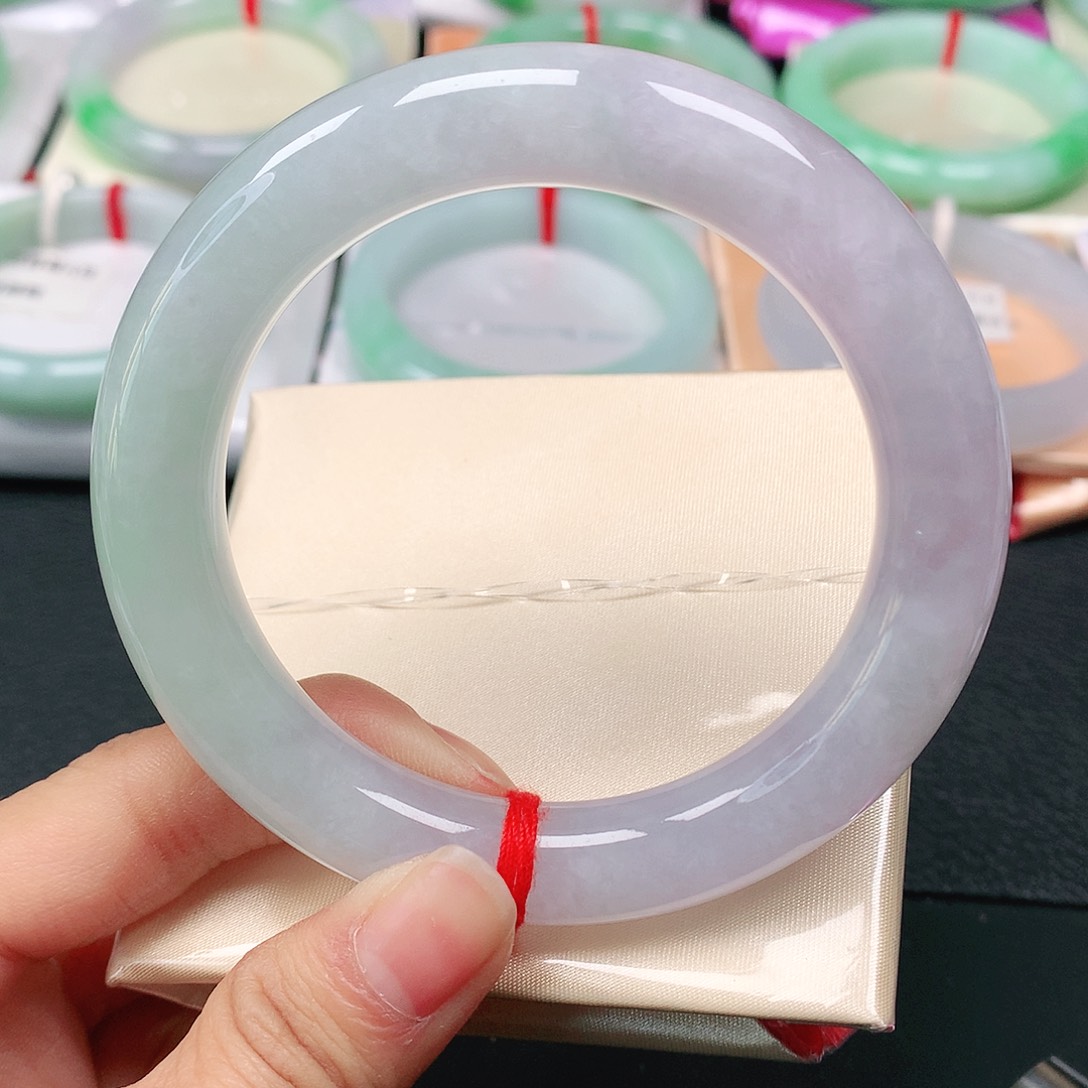 翡翠手镯（圆镯）未镶嵌天然翡翠手镯56