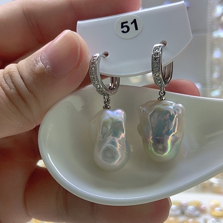 北***辰淡水珍珠银S925镶嵌颈饰51