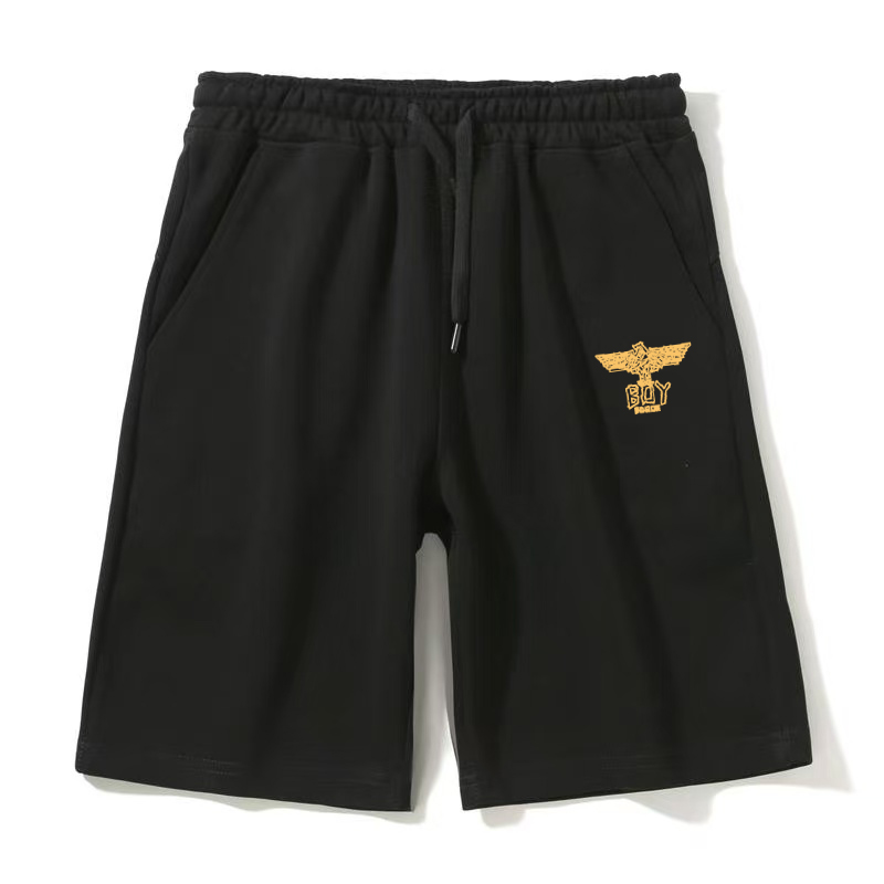 新款春夏男女同款烫金休闲舒适直筒短裤