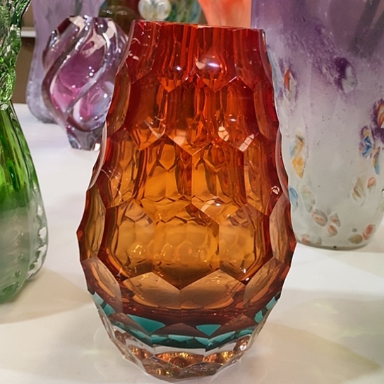 琉璃水晶花瓶高22厘米口径6厘米