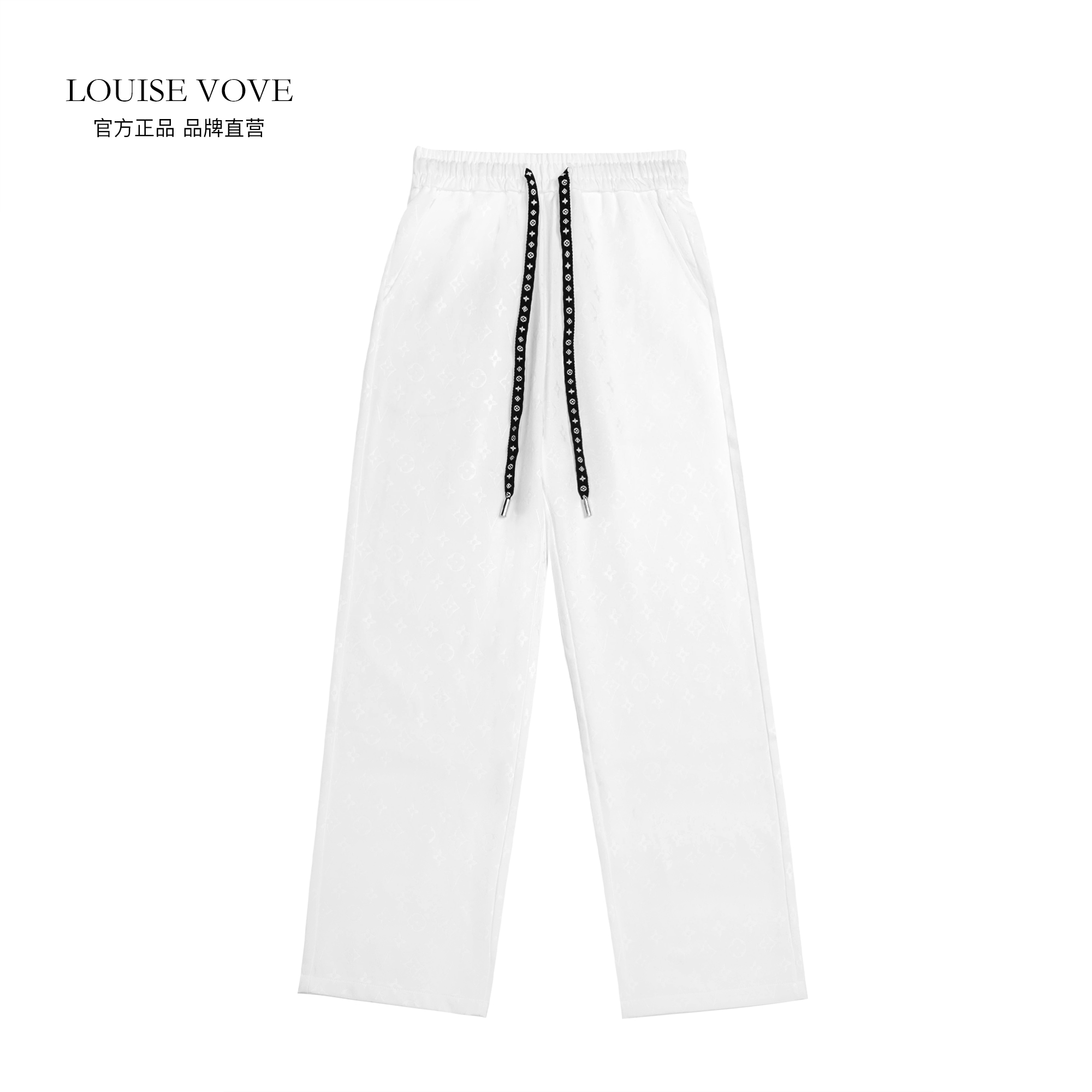 2025夏季新款立体压花字母百搭显瘦国际范窄版直筒阔腿