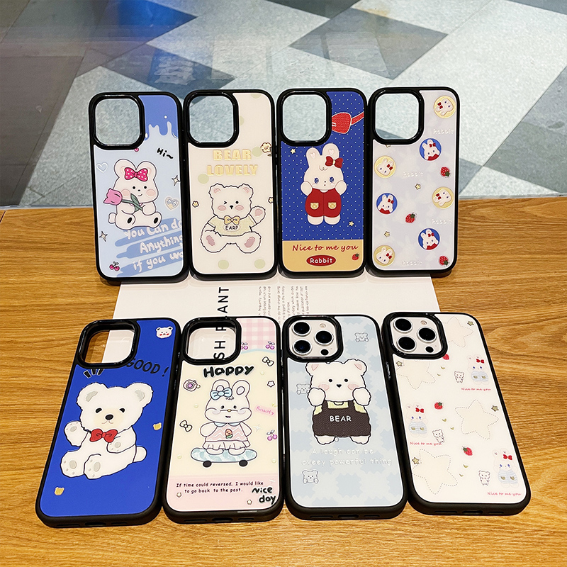 鎏金草莓兔子磁吸适用苹果16promax手机壳iPhone15/14/13保护套12