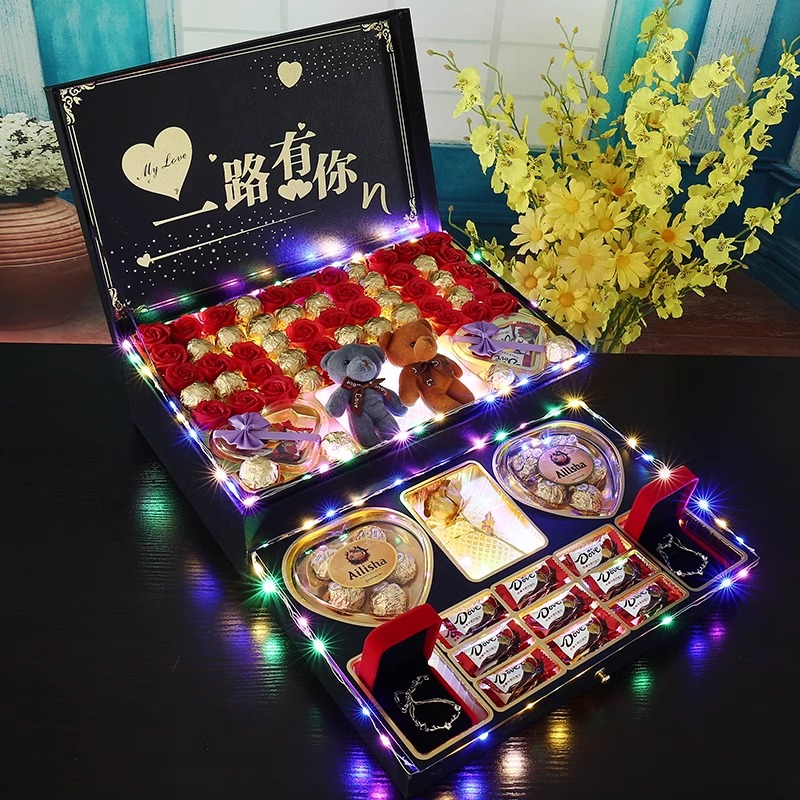 Dove/德芙巧克力礼盒装中秋节送男女朋友老婆生日礼物惊喜感花束