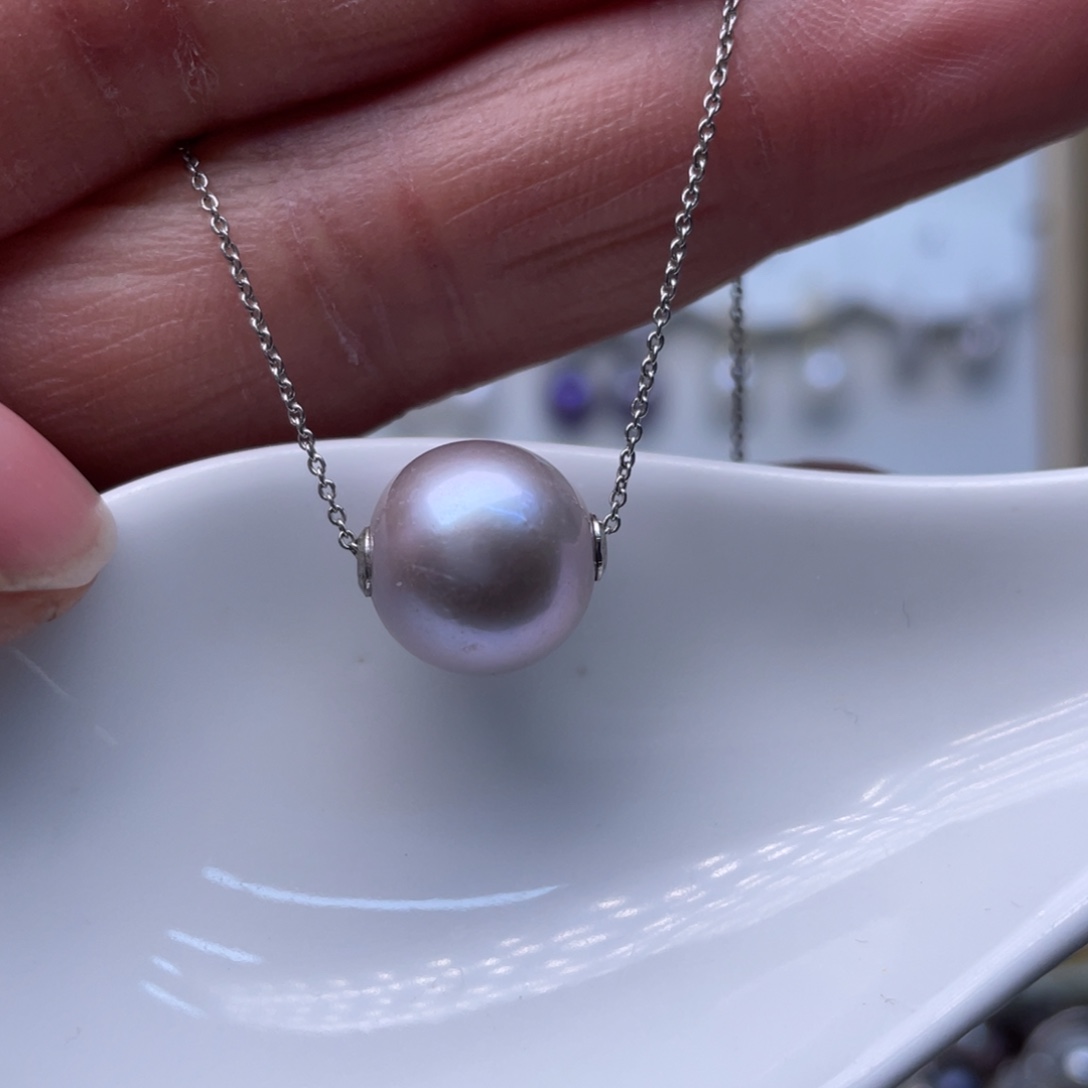 淡水珍珠颈饰银S925镶嵌