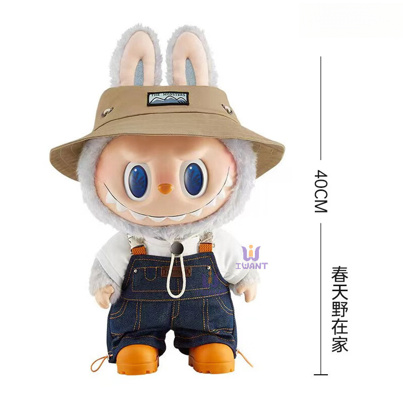 LABUBU搪胶公仔毛绒拉布布摆件潮玩玩偶礼物娃衣节日礼物