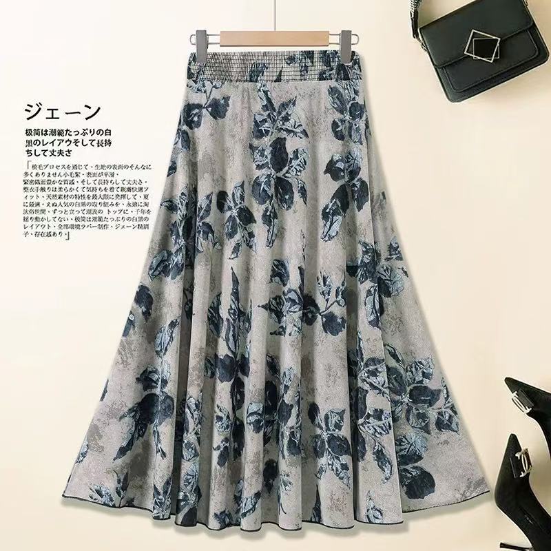 7816-5女士碎花半身裙---z