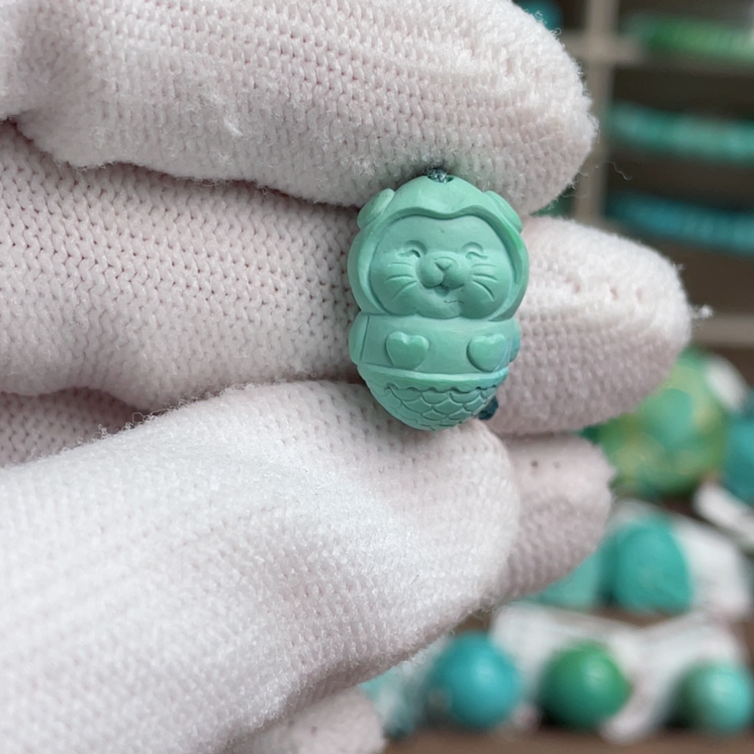 绿松石未镶嵌人鱼猫6