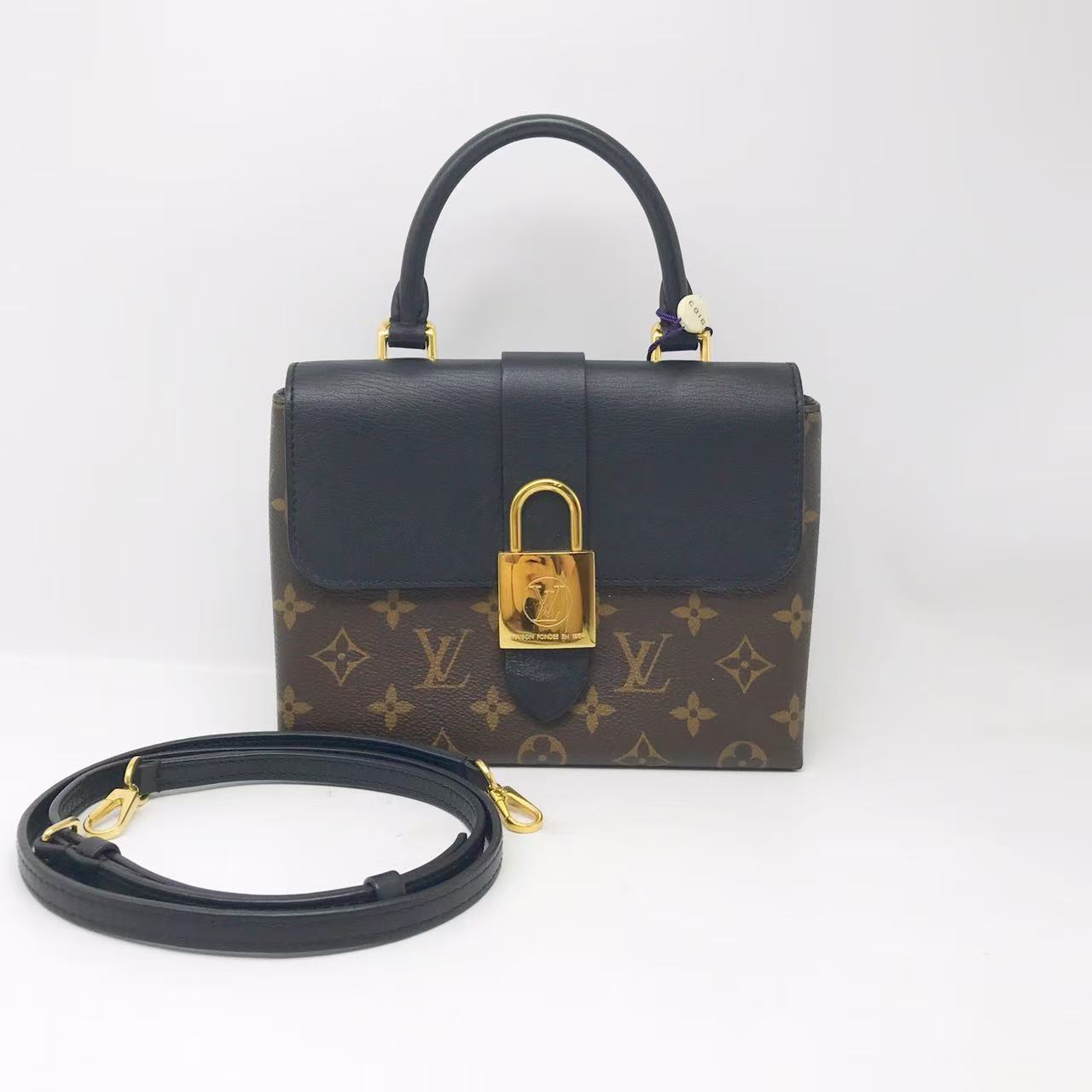 95新 LouisVuitton/路易威登 洋诚二手 LV黑色locky bb锁头包