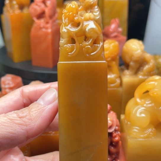 老挝石质地細膩光滑篆刻寫字刀感十足