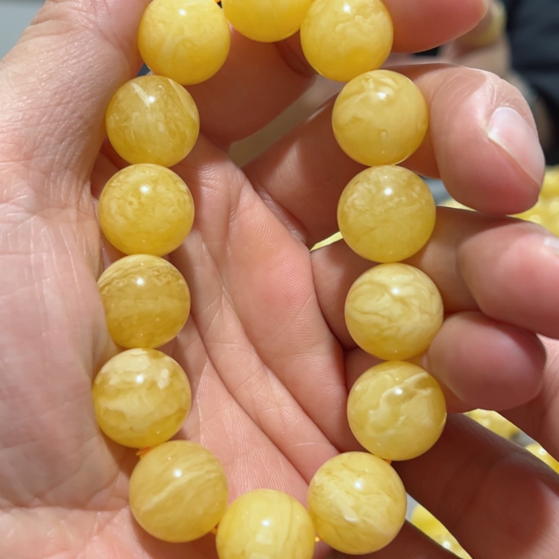 蜜蜡手串未镶嵌琥珀蜜蜡手串15mm+