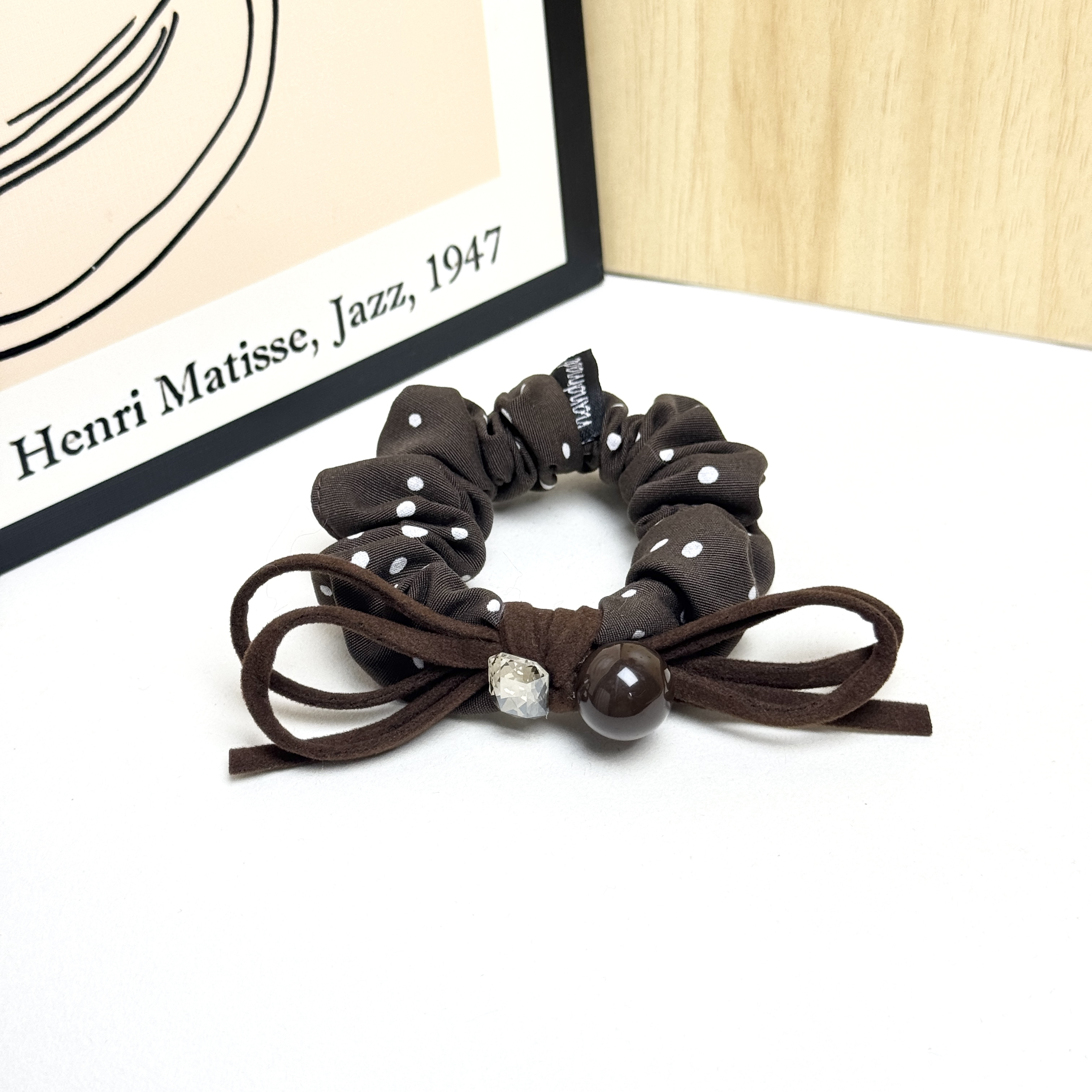 BlomUME蝴蝶结珠珠波点发圈韩系甜美秋冬百搭发圈马尾发绳1222