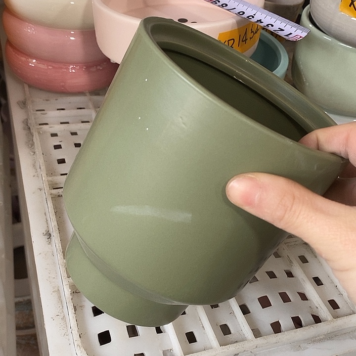 陶盆有孔 瑕疵针孔漏釉介意勿拍外口 13外高15