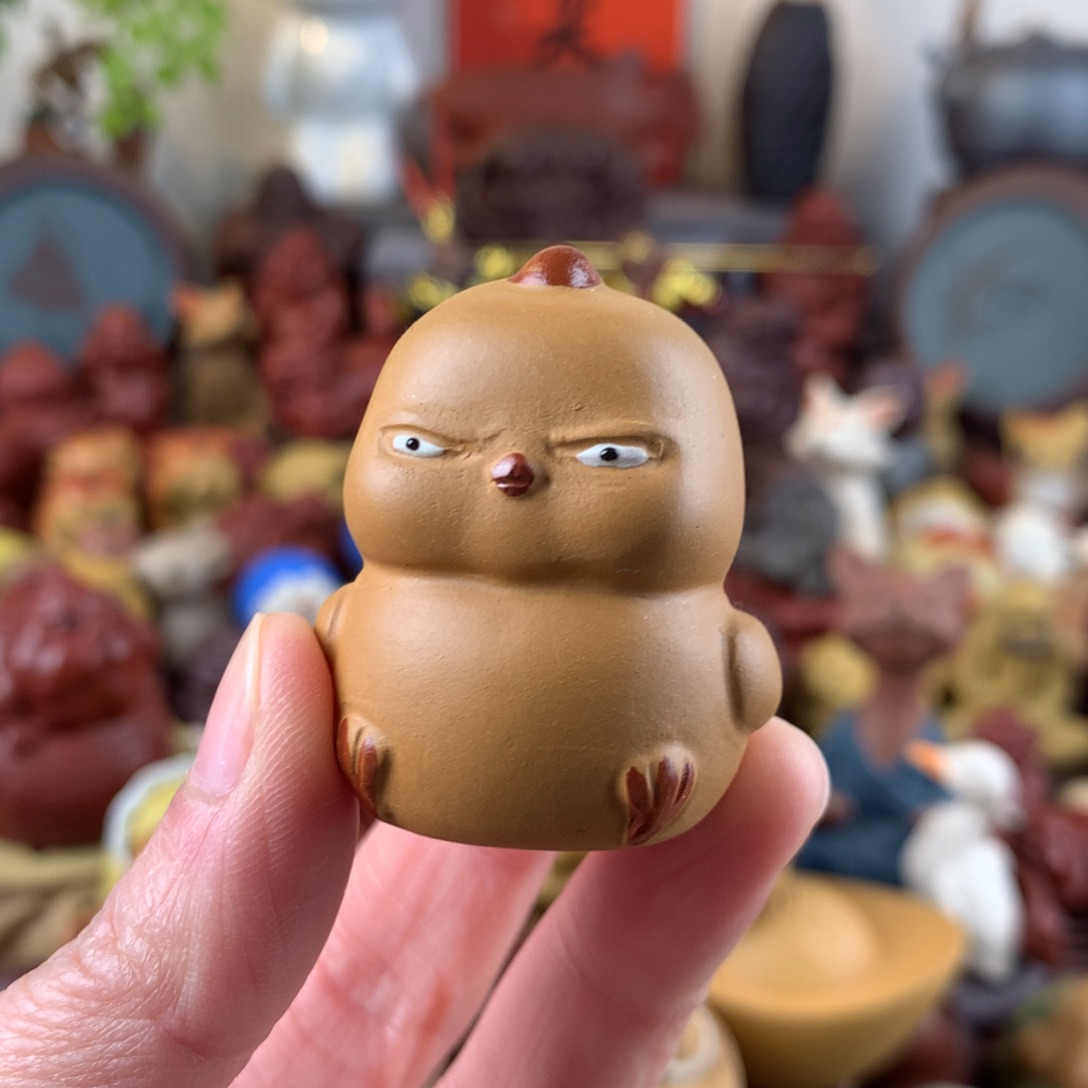 紫砂茶宠调皮小鸡