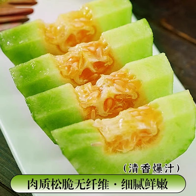 净重4.5斤头茬星甜冰糖金冠蜜瓜产地发货脆甜爆汁羊角蜜水果甜瓜 图片 3