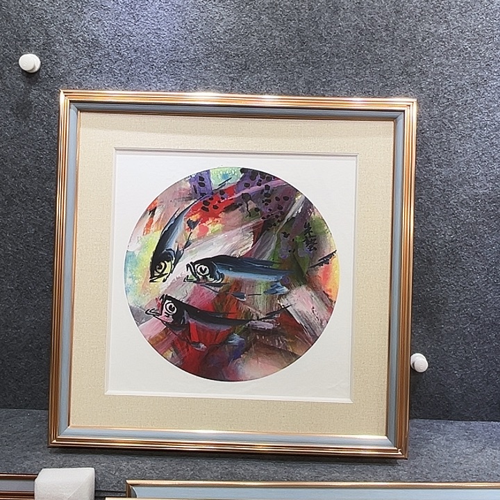 国画知鱼之乐纯手绘