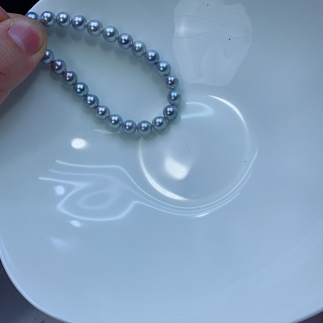 海水珍珠手绳银S925镶嵌