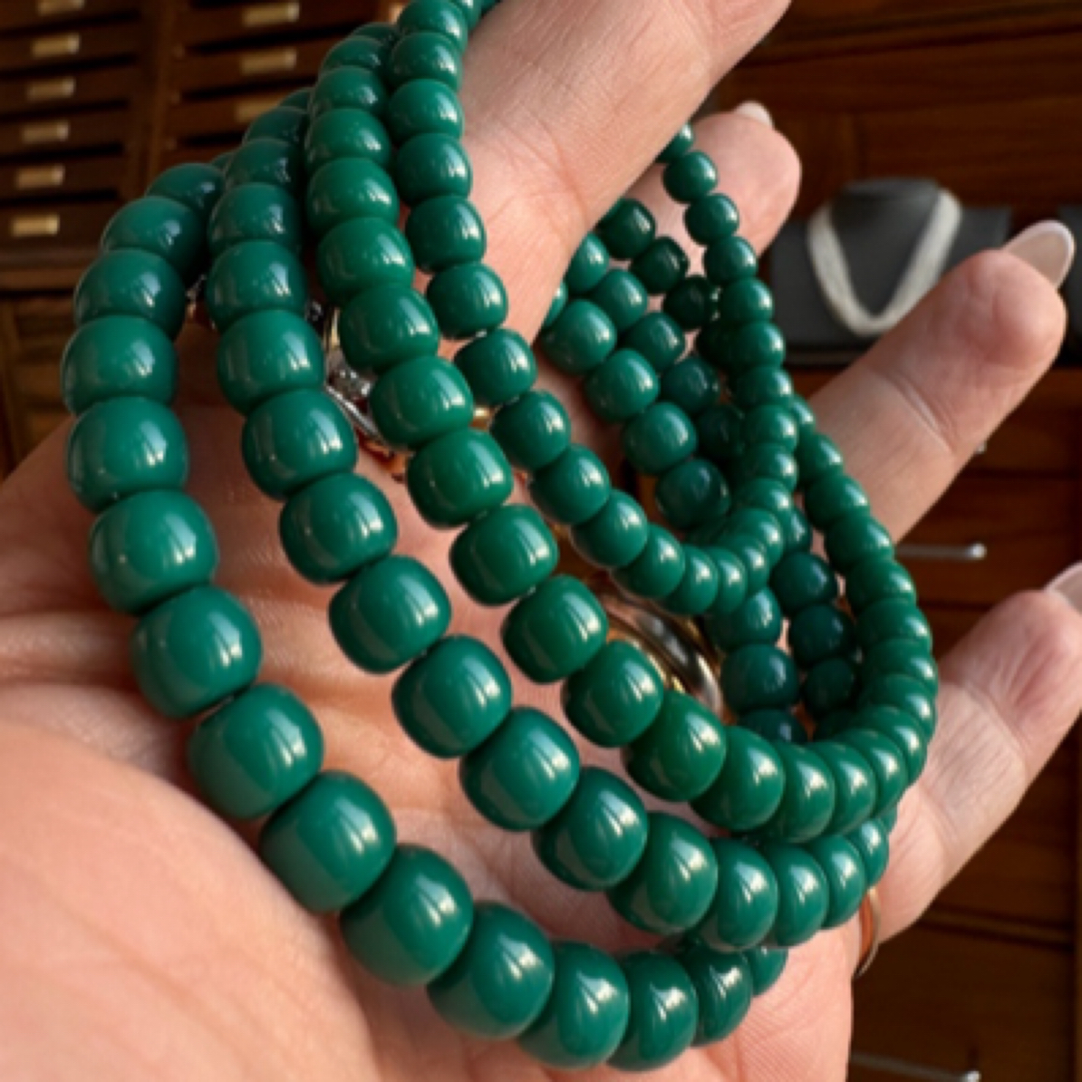 【不一家】湖北高瓷天然松石5-6老型手串