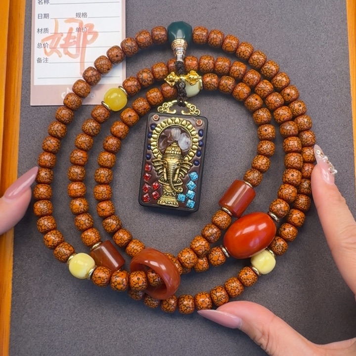 正***健星月菩提吊坠星月