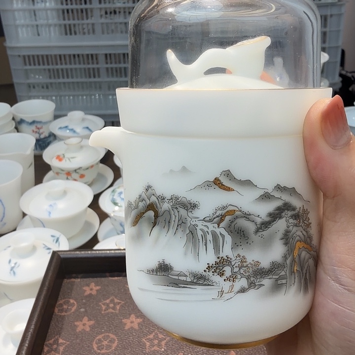 冰种素烧快克旅行茶具