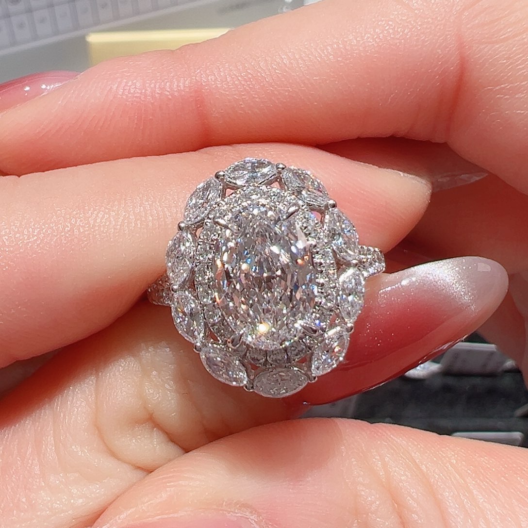 实验室培育钻石18K金镶嵌空**兰@@00029259