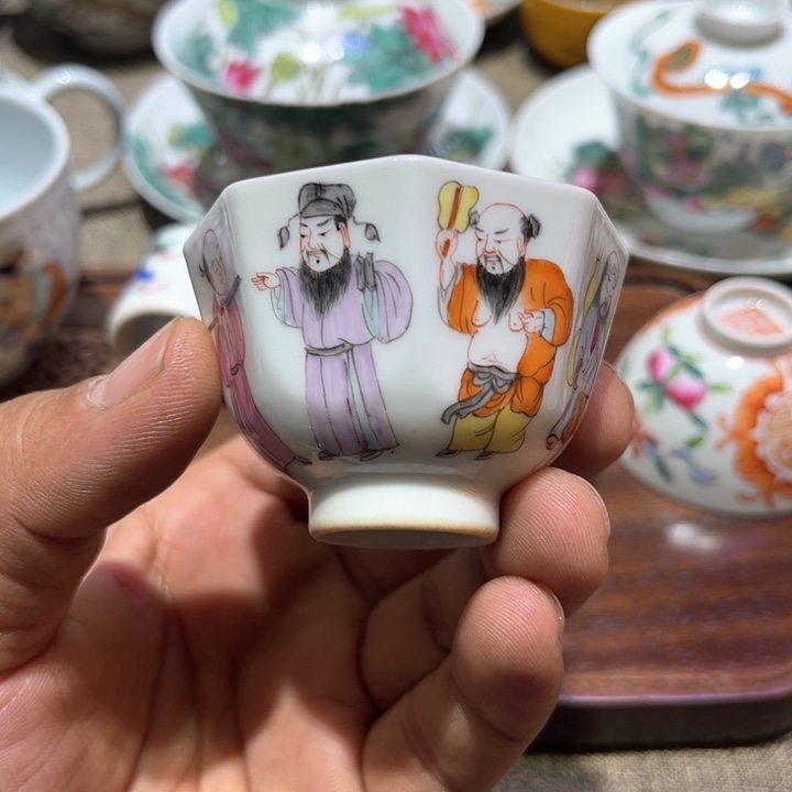 纯手绘精品盖碗杯