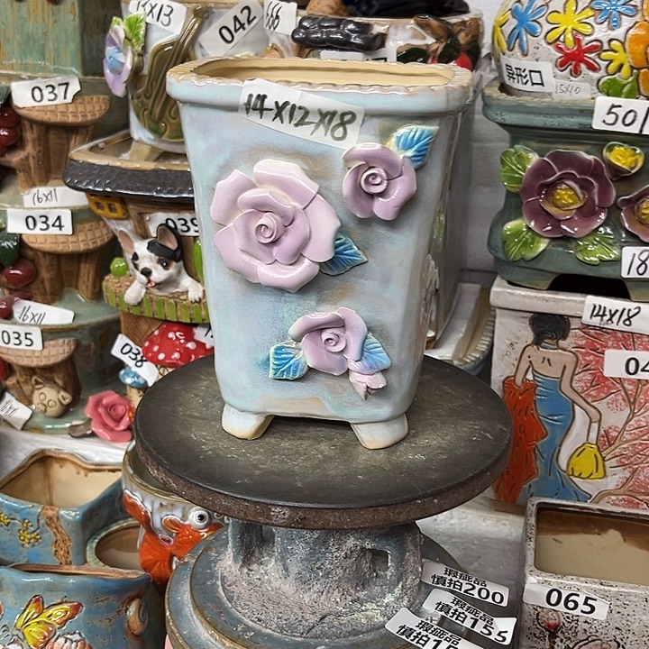 粗陶材质多肉花盆