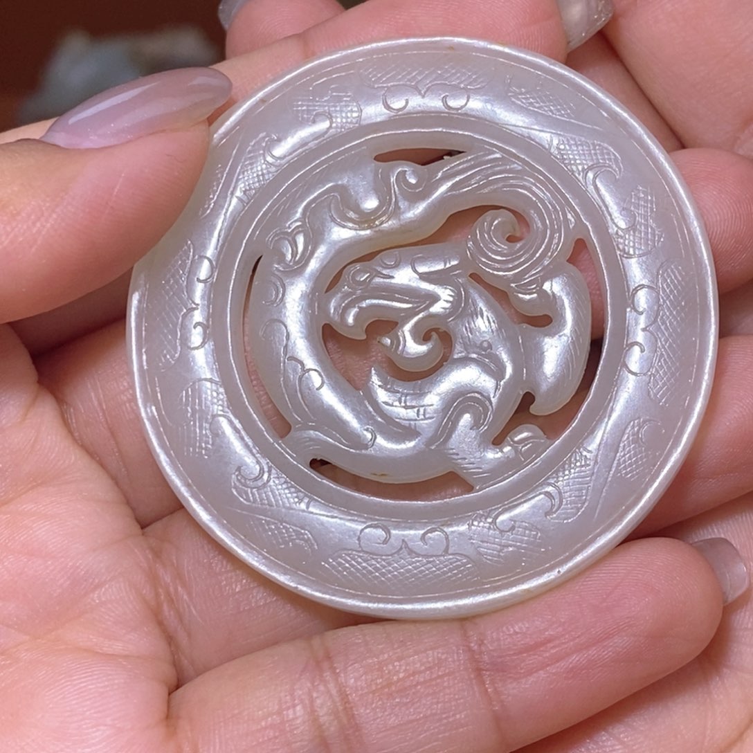 和田玉挂件未镶嵌橘***糕