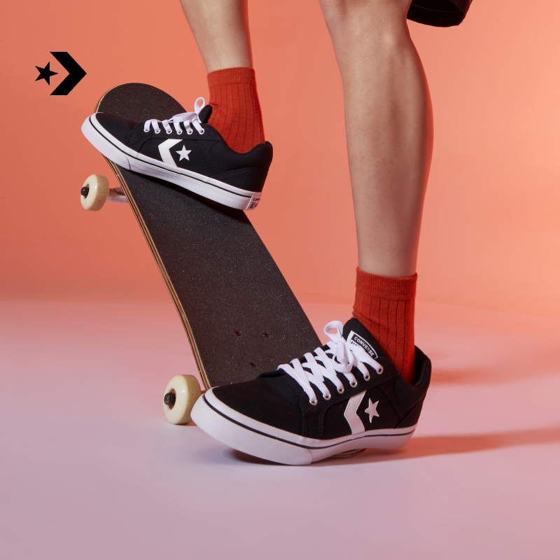 匡威ElDistrito2.0街场2.0男女板鞋黑色CONVERSE 167008C
