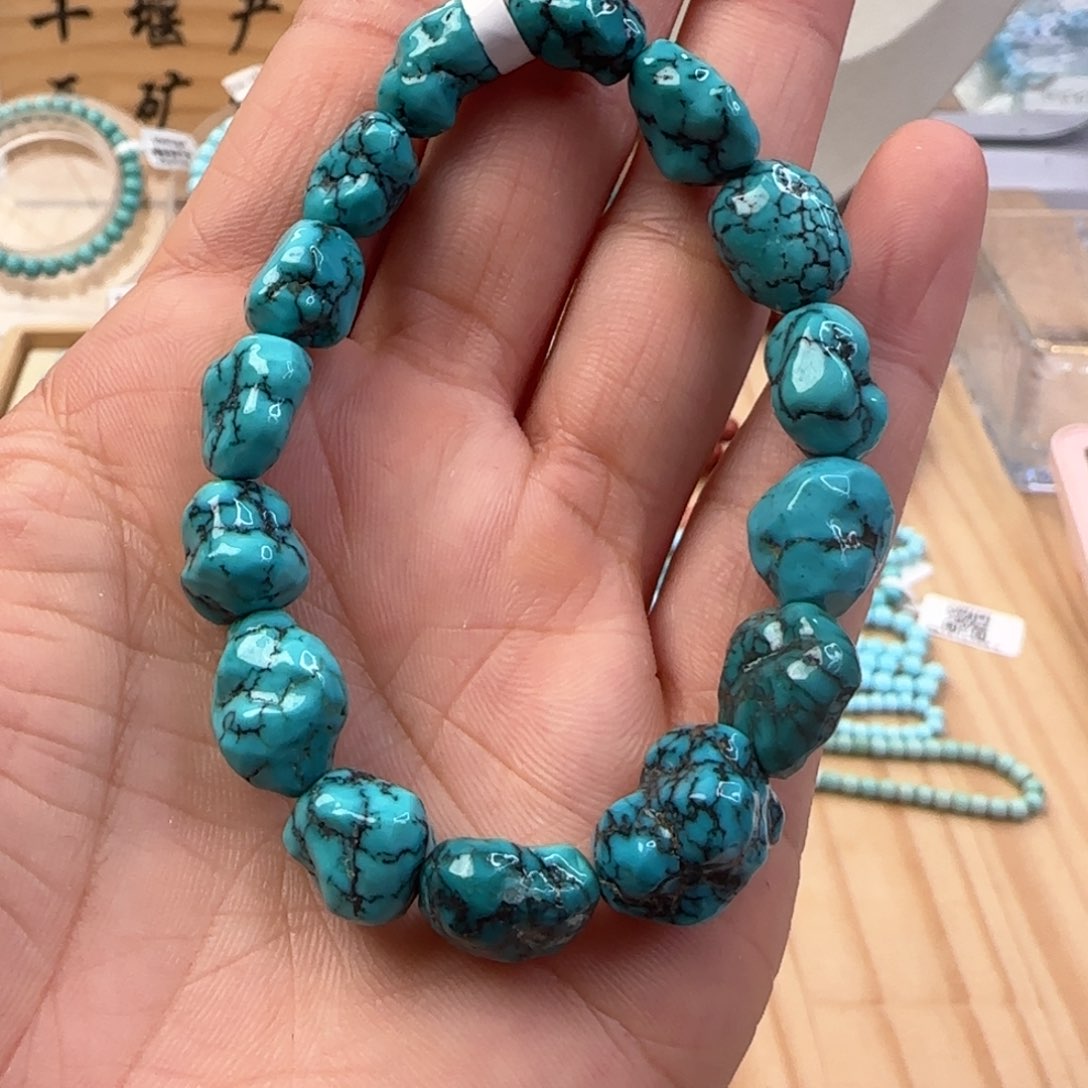 绿松石未镶嵌22随形单圈卡10+ w