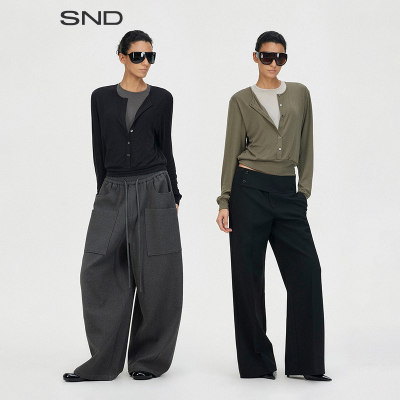 【SAUMPLE STUDY SYMP 设计师品牌】SND AW25 假两件开襟上衣女款