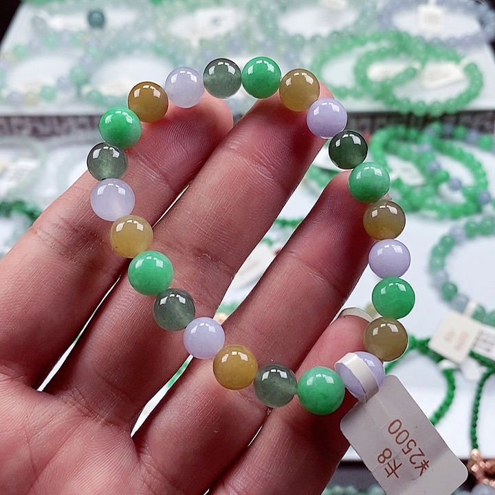 翡翠手链未镶嵌卡8