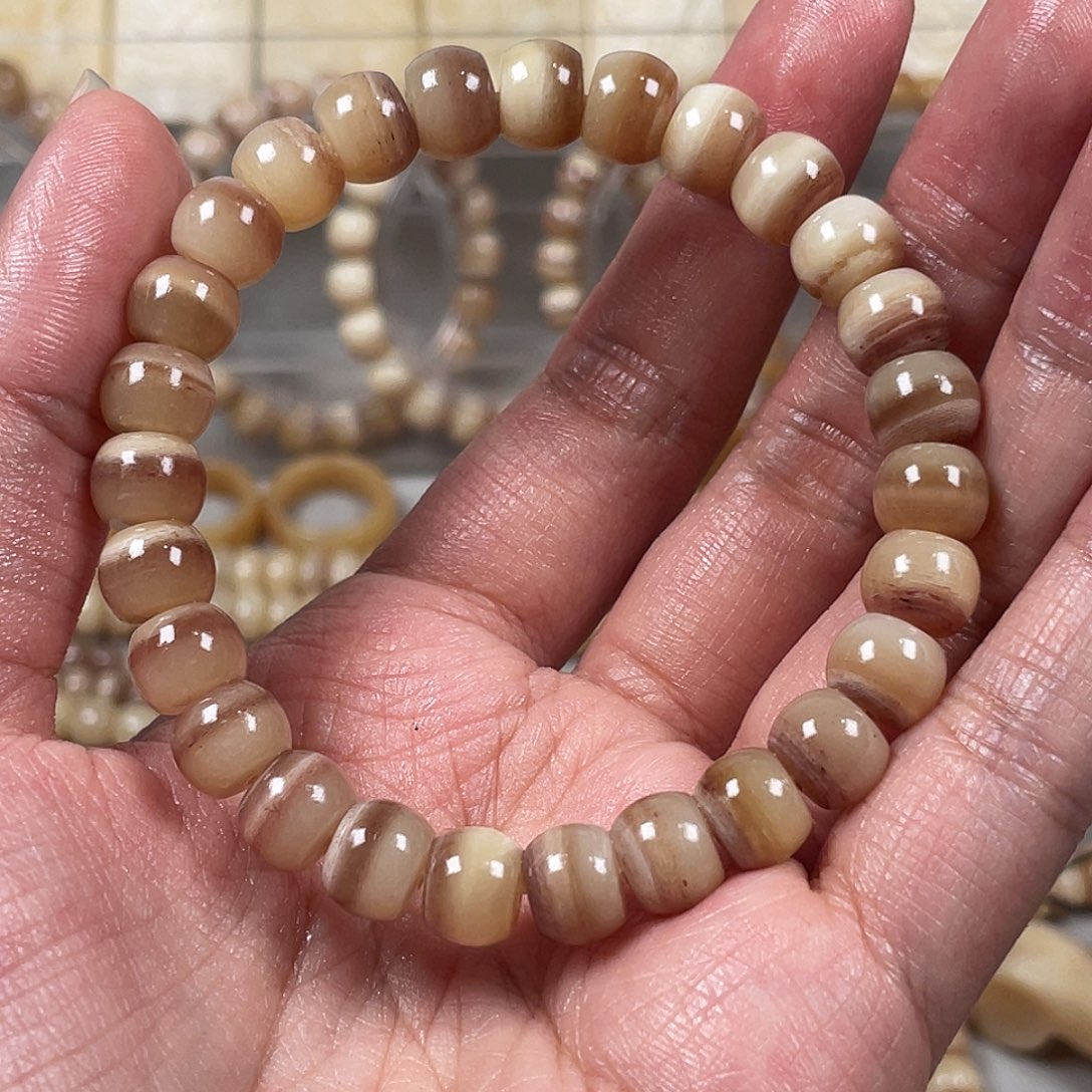 驼骨手串/手链冯*豪7×9鼓珠单圈