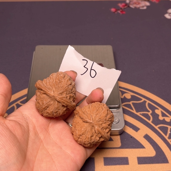 文玩核桃把件40南瓜墩
