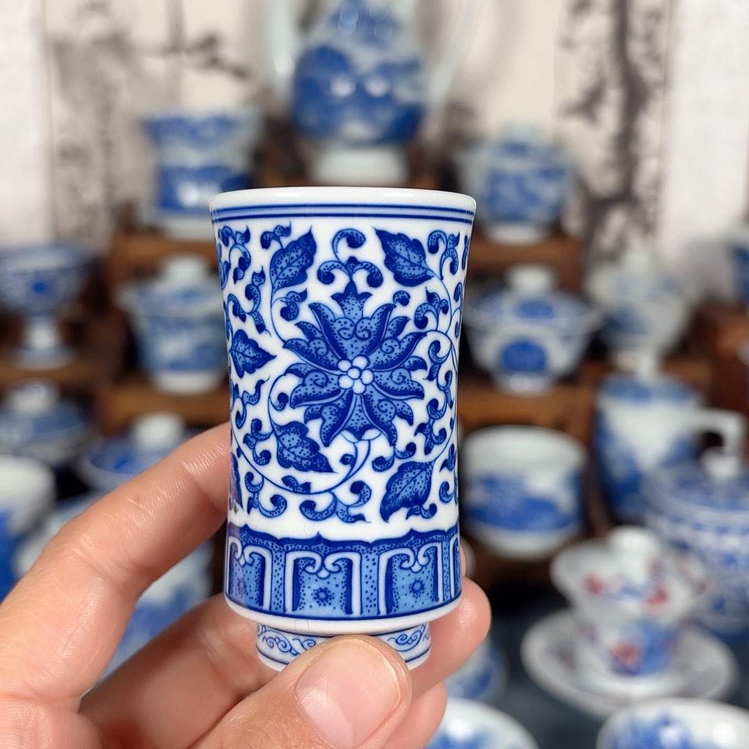 杯青花瓷器手绘作品杯