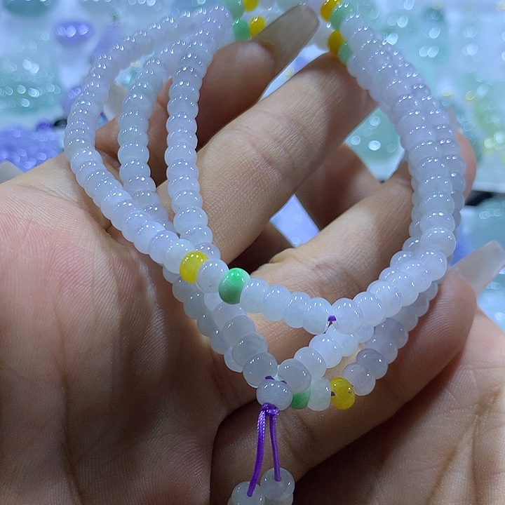 翡翠未镶嵌颈饰天然翡翠A货珠链