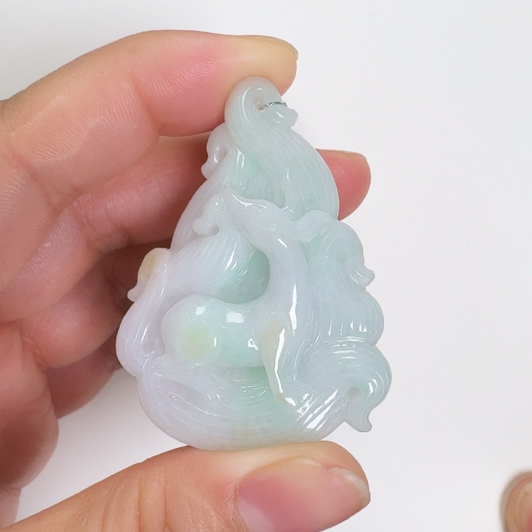 翡翠颈饰未镶嵌九尾