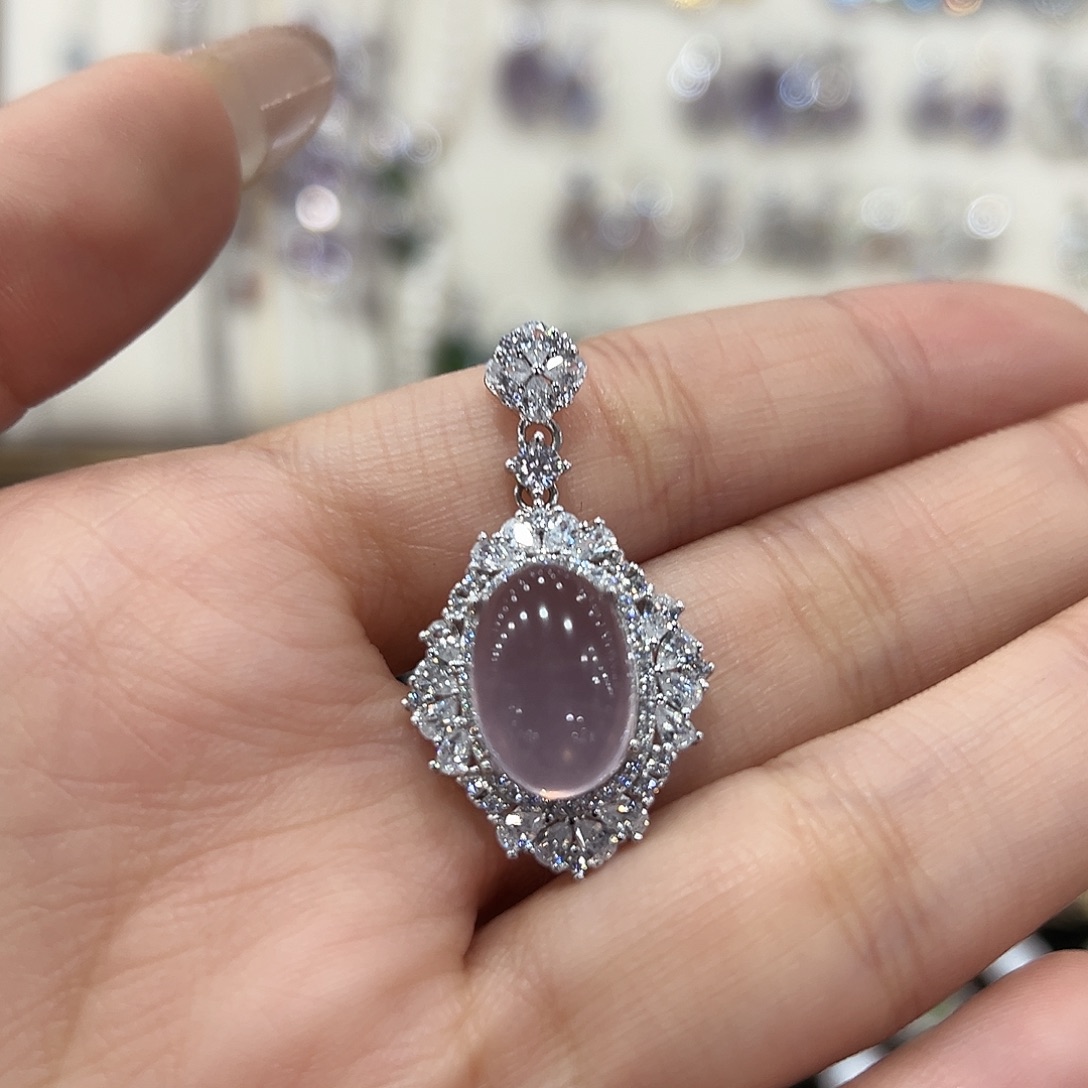 不***渝萤石银S925镶嵌颈饰