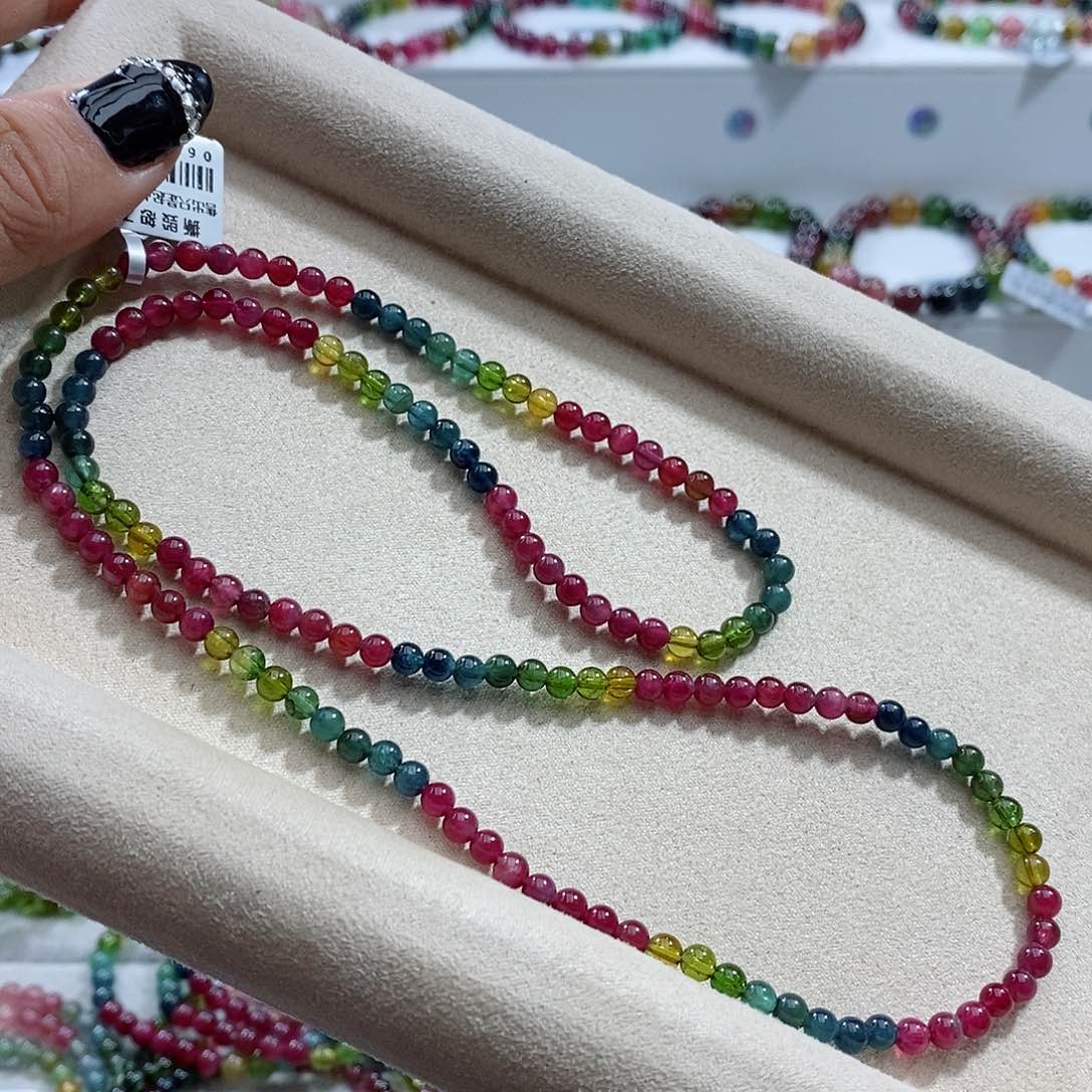 碧玺手链未镶嵌多样性发一条