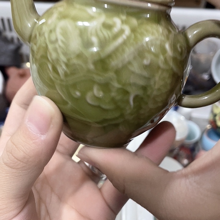 陶瓷茶具全部清清完回家过年