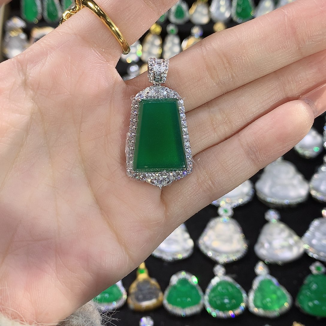 玛瑙/玉髓颈饰银S925镶嵌