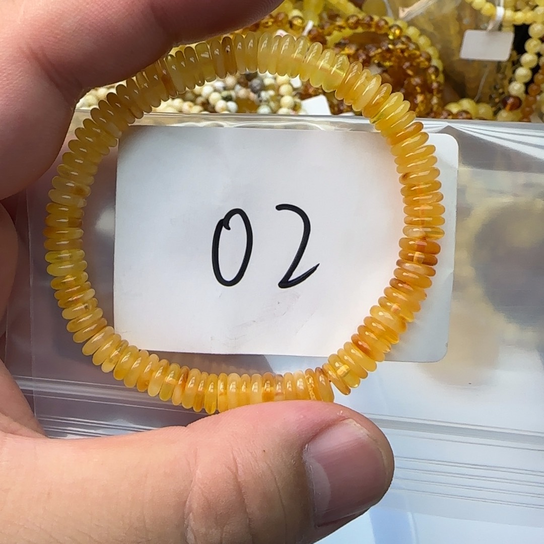 裸石琥珀未镶嵌蜜蜡手串6.9mm6克
