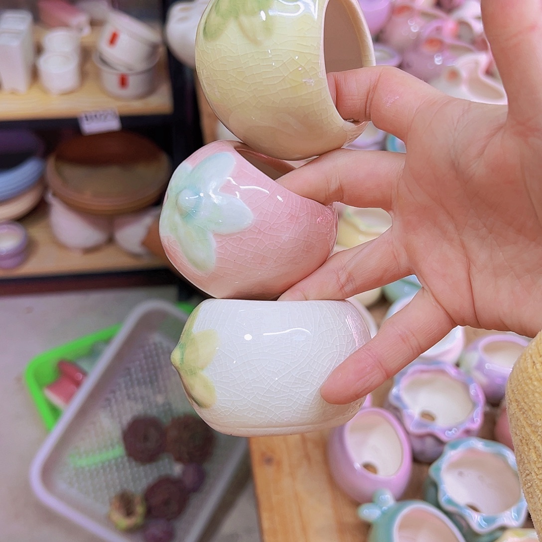 陶瓷花盆当场凑单12包邮