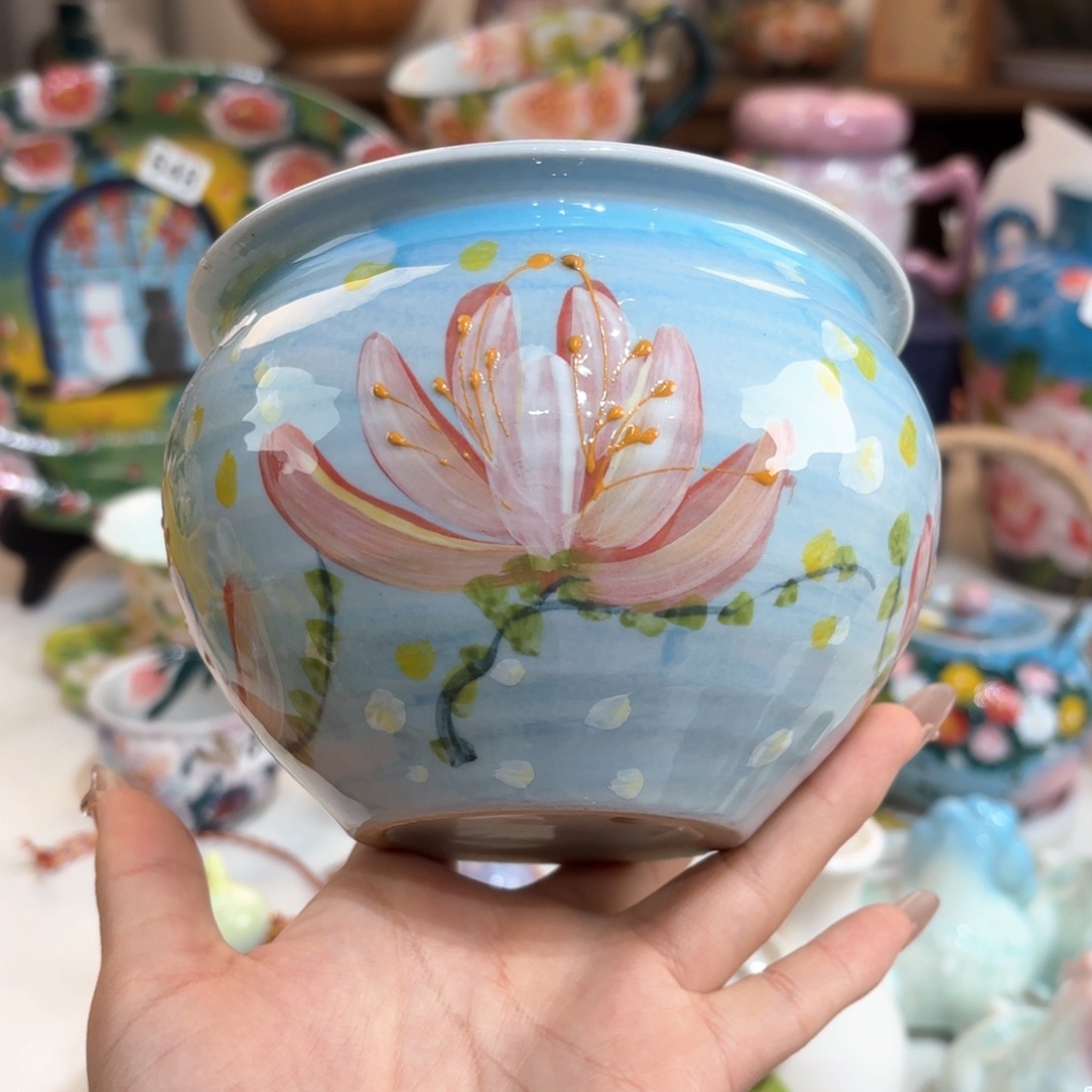 景德镇手绘高温釉下彩陶瓷茶具