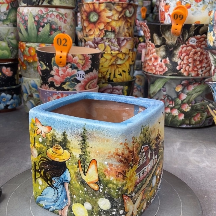 红陶景德镇艺术手绘作品