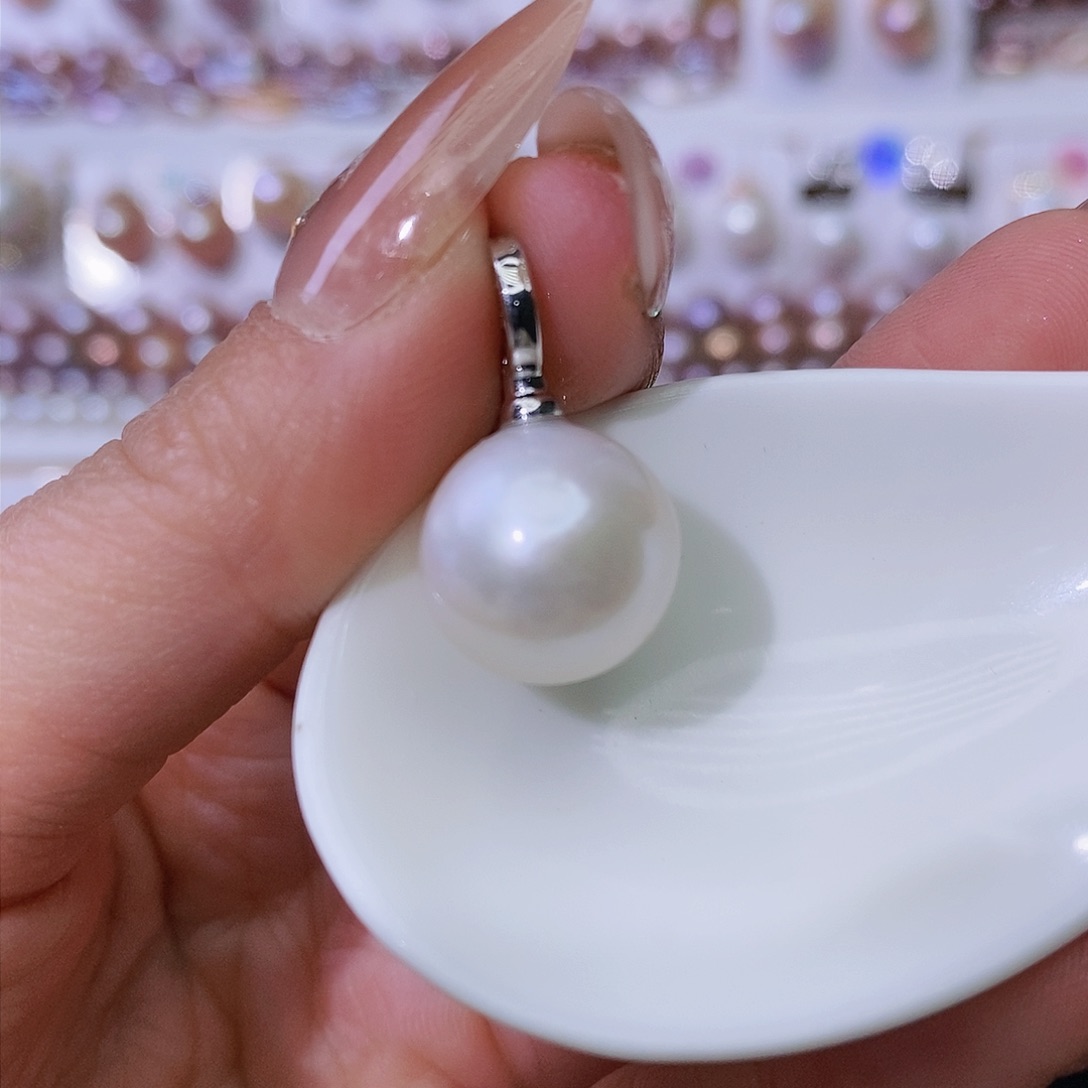 淡水珍珠颈饰银S925镶嵌