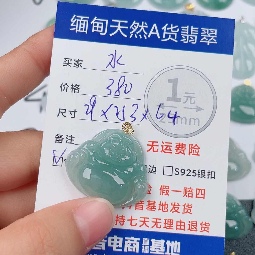 水***燕翡翠18K金镶嵌颈饰翡翠
