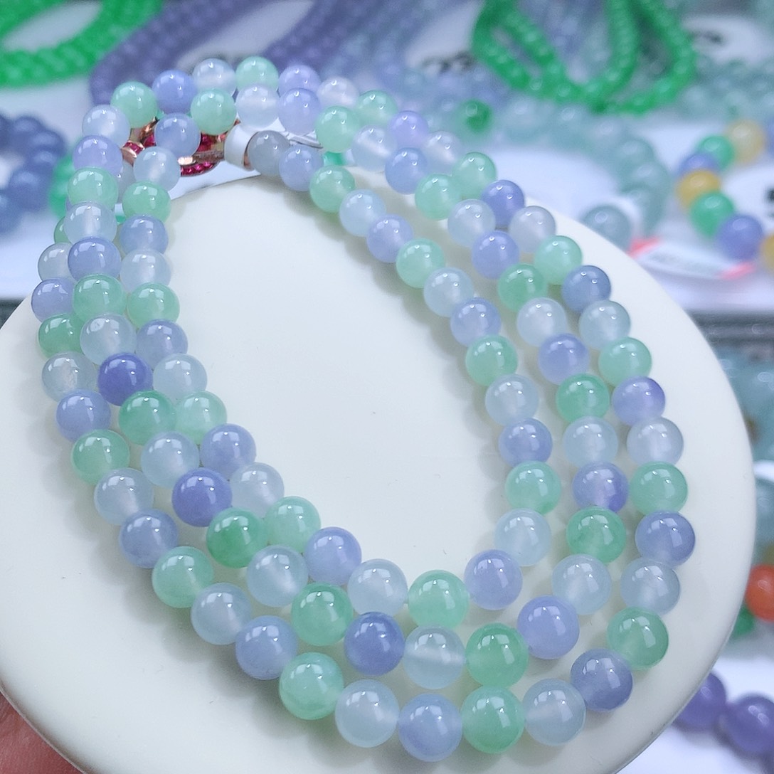 翡翠手串未镶嵌卡6