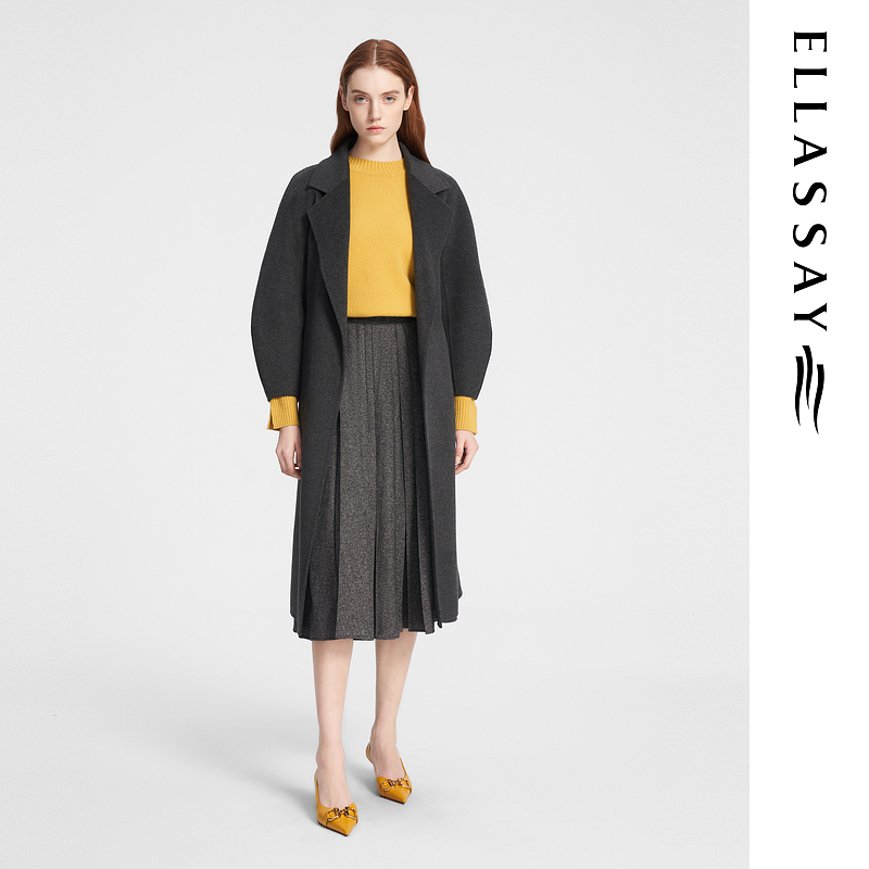 ELLASSAY歌力思新款时尚气质通勤毛呢外套大衣女EWE354D03000
