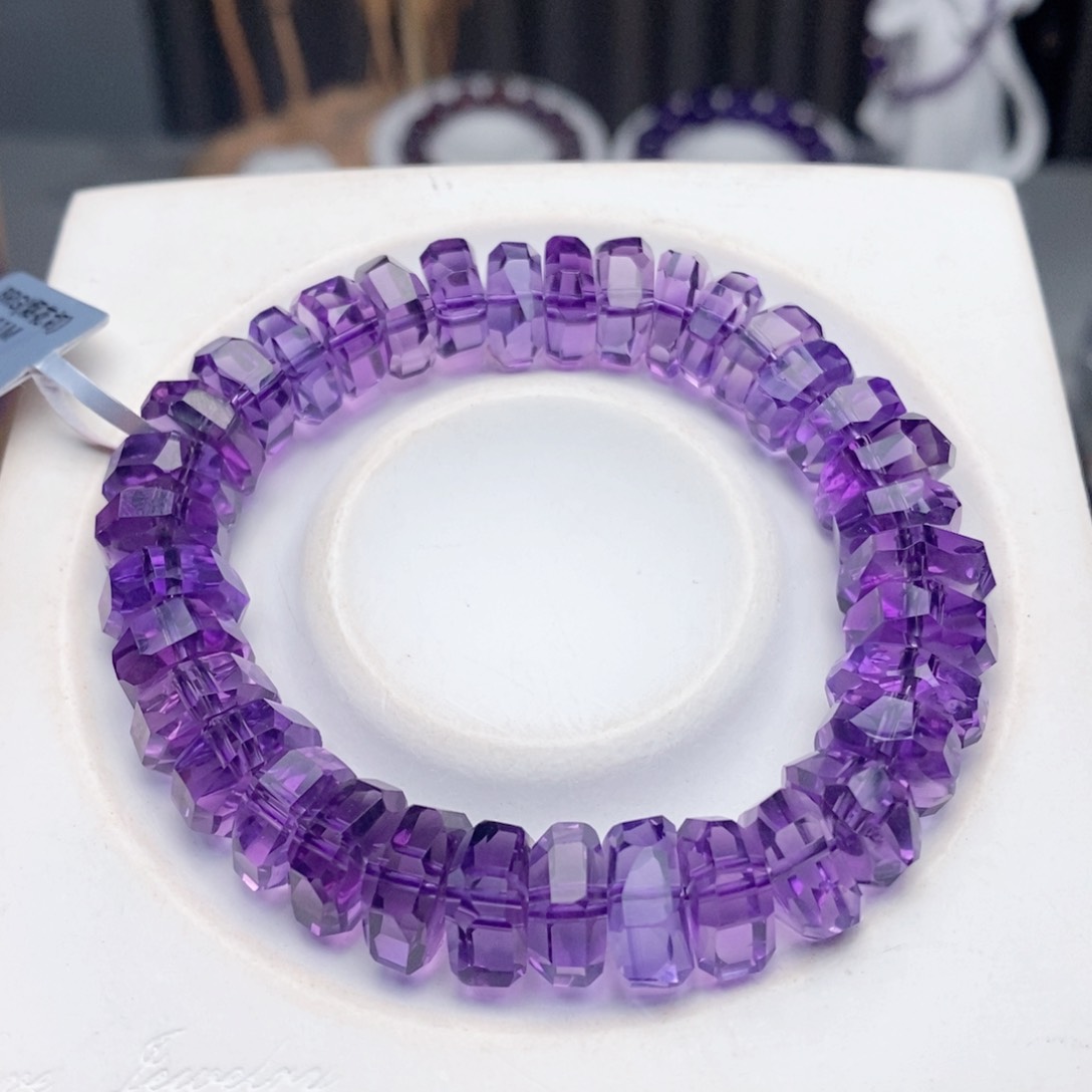 水晶手链未镶嵌巴西紫水晶11m